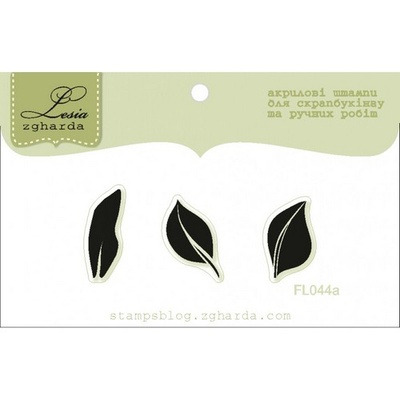 Набор акриловых штампов Lesia Zgharda FL044a Листочки, 3 шт