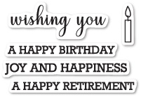 Набір штампів від Memory Box - Perky Wishing You Sentiments