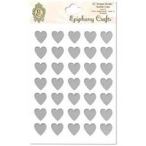 Прозорі епоксидні наліпки Epiphany Crafts - Bubble Caps Clear Heart 14
