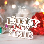 Чипборд ScrapBox — напис Happy New Year Hi-414