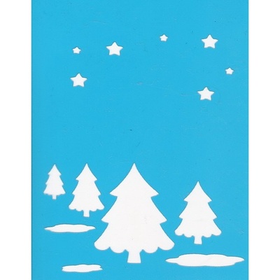 Трафарет - Фабрика Декору - Новий рік 3, 15см20см