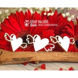 Чипборд ScrapBox - Сердечки з крилами (3шт.) Hm-054