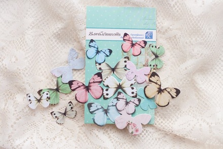 Высечки - Влюбленность (в наборе 16 шт бабочек), 002209