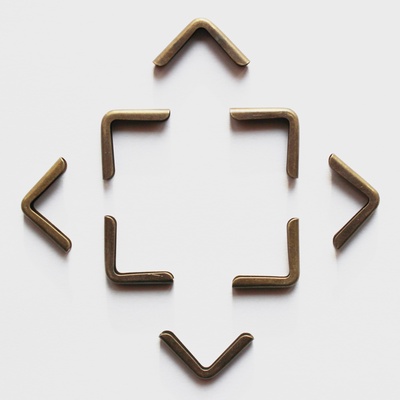 Набор металлических уголков, закругленных, 16х16х2 мм, 4 шт