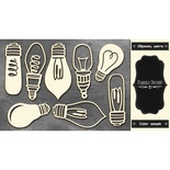 Чипборд Фабрика Декору - Лампочки, колір чорний