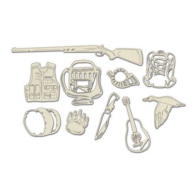 Набір чіпбордів Охота 660 1, 10x15см, колір молочний, ТМ Фабрика Декору