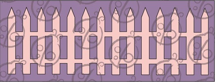 Чипборд Бордюр "Забор" №1 30,5 см 