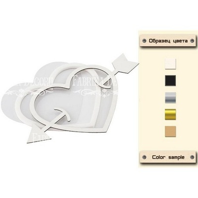 Заготовка для шейкера серце зі стрілою 16,7x10 см, колір молочний, ТМ Фабрика Декору