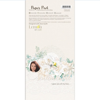 Набір паперу для скрапбукінгу Lemoncraft - Sentimental, 15.2х30.5 см, елементи для вирізання