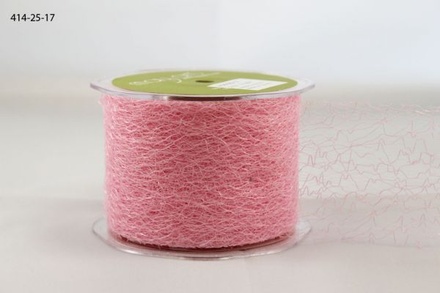 Стрічка "Павутинка", колір рожевий, ширина 60 мм, довжина 90 см