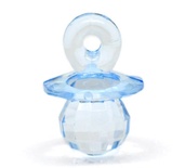 Акрилові підвіски "Соска", колір світла-синій, 27x19мм, 1 шт.