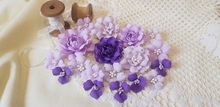 Набір квітів з тканини (18 шт.)