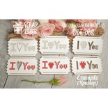 Чипборд ScrapBox - Для вишивки квитки I Love You