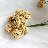 Гілочки декоративні з суцвіттями-кульками, колір персиковий, пучок з 12 штук