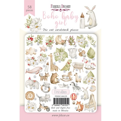 Набір висічок Boho Baby Girl, 58 шт., ТМ Фабрика Декору