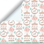 Аркуш двостороннього паперу для скрапбукінгу від Scrapmir - Повітряні Кулі з колекції Happy Days, 30x30cм