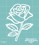 Чипборд від Вензелик - Роза 03, розмір: 44x58 мм