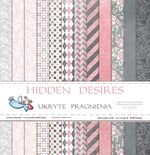 Набор двусторонней скрапбумаги от Galeria Papieru - Ukryte pragnienia - bloczek, 30х30 см, 12 шт