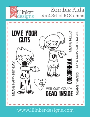 Нож для вырубки от Lil' Inker Designs - Zombie Kids Stamps