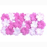 Набор цветов из шелковичной бумаги, 2 цвета 20 шт., 28мм, оттенки розового