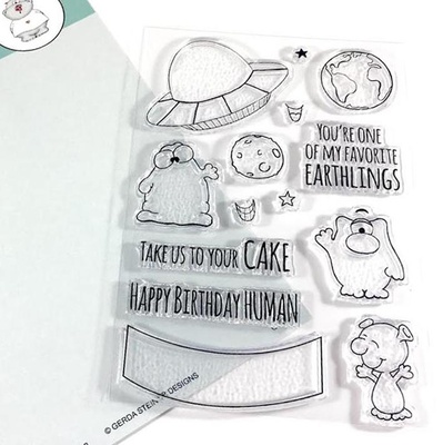 Набор штампов Gerda Steiner - Alien Invasion 4x6 Clear Stamp Set