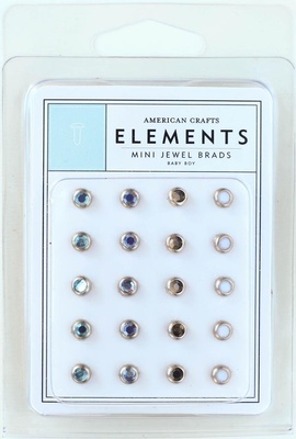 Набор брадс от American Crafts - Mini Jewel Brads Baby Boy