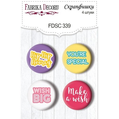 Набір скрап-фішок ТМ Фабрика Декору з 4 шт. No 339