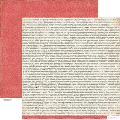 Аркуш скрап-паперу Crate Paper - PAPER HEART DEFINE, 30x30 см, двосторонній