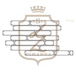 Акриловый штамп Lesia Zgharda F117b ДОШКИ ІЗ ЦВЯШКАМИ КОНТУР, 7х3.4 см.