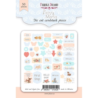 Набір висічок для скрапбукінгу, колекція Baby&Mama, ТМ Фабрика Декору