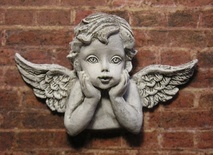 Гіпсова прикраса від E.В.A. - Ангел з патинуванням, 5.33.5см