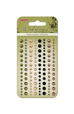 Самоклейні напівперлинки від ScrapBerryʼs - Вітер мандрів , 120 шт., 4 кольори