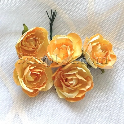 Розочка, цвет желтый, 28 мм, 1 штука