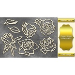 Чипборд Фабрика Декору - Троянди, колір золото