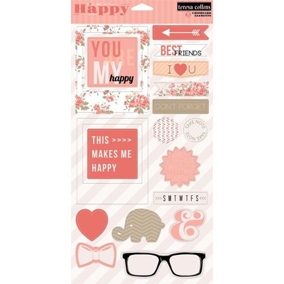 Набір наліпок Teresa Collins Designs - You Are My Happy - Chipboard Elements