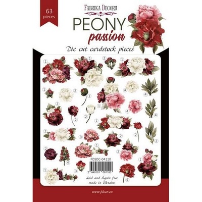 Набір висічок для скрапбукінгу, колекція Peony passion, ТМ Фабрика Декору
