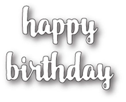 Нож от Memory Box - Happy Birthday Upright Script - Надпись "Happy Birthday"