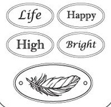 Дерев’яні фішки з гравіюванням №1 від ScrapBerryʼs - Райські птахи