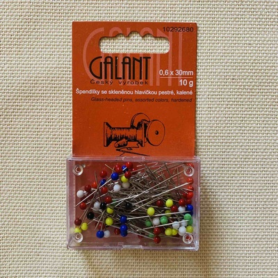Булавки зі скляними головками, 0,6×30 мм