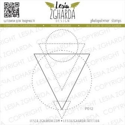 Акриловый штамп Lesia Zgharda Геометрична абстракція P012