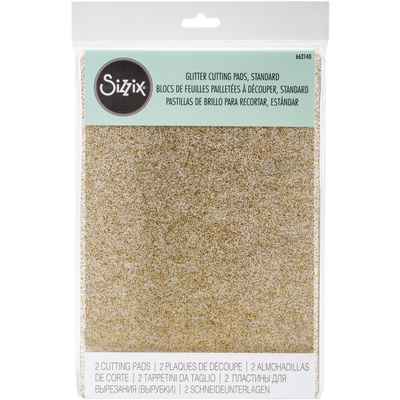 Пластины от Sizzix - Big Shot Cutting Pads - Clear W/Gold Glitter, 2 шт.