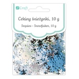 Паєтки сніжинки 12 мм, 10г, TM dpCraft (Dalprint)