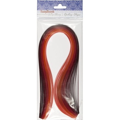 Папір для квілінгу від ScrapBerryʼs - "Чорні відтінки", колір: чорний, коричневий, бордовий, червоний, 3 мм, 100 шт.