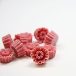 Кабашон "Квітка", колір рожевої троянди, розмір 14 мм, 1 шт.