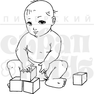 Акриловий штамп дизайну Олена Виноградова "Малий будівельник"