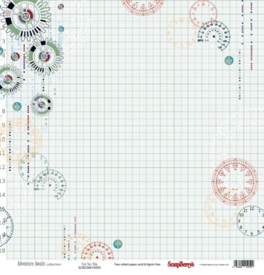 Бумага для скрапбукинга от ScrapBerry's - Мужской отдых -Собственная тропа, 30,5х30,5 см, 190 гр/м, двусторонняя, 1 лист