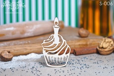 Чипборд від Вензелик - Тістечко, розмір: 37x66 мм