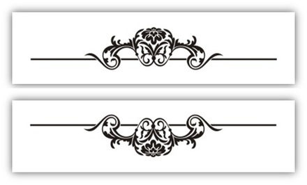 Акриловый штамп R002 Виньетки, размер 8,2 * 1,4 см