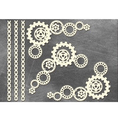 Набір чіпбордів Стімпанк 1 363, колір молочний, ТМ Фабрика Декору