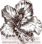 Акриловый штамп FL002a Цветок, размер 4,4 * 4,2 см